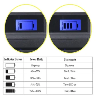 Baterie (2-Pack) + LCD Dual USB Nabíječka pro Fujifilm X-H1, X-M1, X-T1, X, T2 X T3, X-T10, X-T20, X-T30, X-T100 Digital Camera