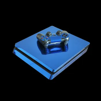 Kov Kartáčovaný Zlato PS4 Slim Nálepka Play station 4 Kůže Obtisk Nálepka Pro PlayStation 4 PS4 Slim Konzole A Regulátor Kůže, Vinyl