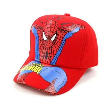 Nejlepší prodejce Nových Bavlny Tisku kreslený spiderman Chlapci a Dívky Děti baseball cap kreslený spider-man all-in-one cap
