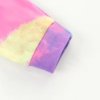 1-4T Tie-barvivo Oblečení Set Mikiny Dlouho, Dlouho Rainbow Vzor Mikiny Kalhoty Děti Módní Nový 2020 Podzimní Oblečení Oblečení