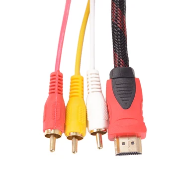 1,5 M Převod Převodník Adaptér Kabel Kabel HDMI-RCA Kabel HDMI Samec na 3 RCA AV Mužské AV Kompozitní Mužského M/M Konektor
