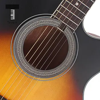 1 Sada Kytara Soundhole Rozeta Kytaru Dřevěný Zvuk Díra Obtisk Nálepka pro Guitar Části Dia.91 milimetrů