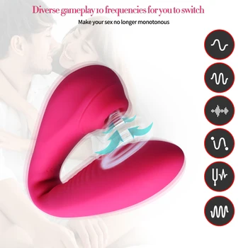 10 Režimy G-spot Klitorisu Sání vibromasseur Dobíjecí Silikonové Vagina Sucker Lízání Vibrátory vodotěsné Sexuální Hračky Ženy