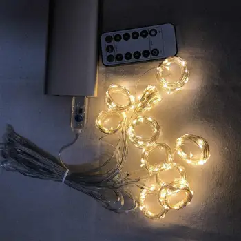 100/200/300 LED Strana Svatební Opony Víla Světla USB String Světlo w/Dálkové Ovládání