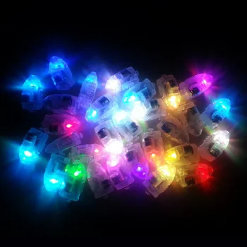 100 Ks/lot Led Balón Světla Multicolor Mini RGB Flash Ball Lampy pro Svatební Party Dekorace Nejvyšší Kvality