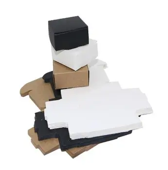 100ks 4*4*2.5 cm Mini papír kraft karton box ,malé dárkové krabičce ,černá bílé lepenky, papírové krabice ,Prázdné Kraft Šperky Box