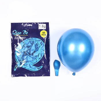 100ks Macaron Modrý Balón Věnec Arch, Modrá Metalíza, Bílé Balónky Pro Svatby, Narozeninové Party Dekorace Děti Baby Sprcha