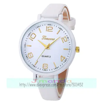 100ks/lot designer mini popruh kožené hodinky módní hot prodej geneva casual hodinky pro ženy, velkoobchod hodiny, stylové hodiny