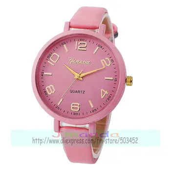 100ks/lot designer mini popruh kožené hodinky módní hot prodej geneva casual hodinky pro ženy, velkoobchod hodiny, stylové hodiny