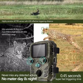 1080P Full HD Videa Mini Vodotěsné Noční Vidění Kamery Venkovní volně žijících Živočichů Scouting Kamera S PIR Senzor 0.45 s Rychle Vyvolat