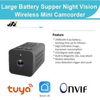 1080P Mini Kamera Tuya WiFi Kamera, Mini WiFi IP Kamery Videokamery Přenosné USB Webcam Rekordér Onvif CCTV Kamery, Baterie