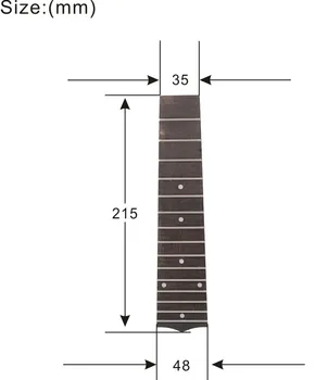 10ks 21 Soprano Ukulele Hmatník pro Ukulele s 4MM Dot 15 Pražec Rosewood UK Hmatník Náhradní
