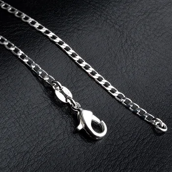 10pcs/lot 2mm Stříbrné pozlacené řetězy náhrdelníky s razítkem Módní šperky DIY Výrobu 16-30 cm Factory Cena