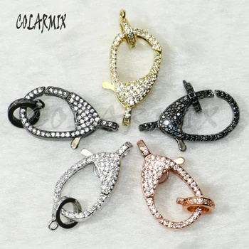 10pcs tvaru Kapky lobster spona náhrdelník pro přívěsky háček příslušenství pro náhrdelník zirkon crystal sponu šperky 50202
