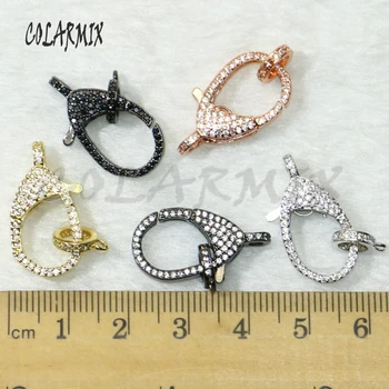 10pcs tvaru Kapky lobster spona náhrdelník pro přívěsky háček příslušenství pro náhrdelník zirkon crystal sponu šperky 50202