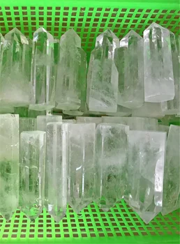 110-130g Transparentní Přírodní Jasné Quartz Crystal Body, Jeden Ukončen Křišťálově Hůlka Leštěné Reiki Léčení Exemplář