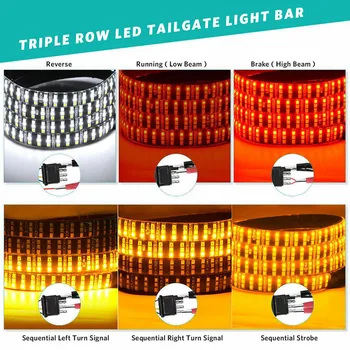 12V Flexibilní LED Pás DRL svícení 150cm Auto Truck Zadních směrových LED Light Bar Vodotěsné Reverzní Brzdové Světlo