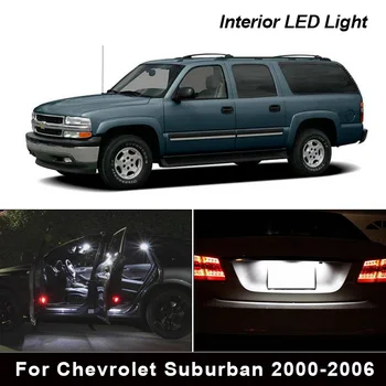 12ks Bílé LED Vnitřní osvětlení Kit Balíček Pro Chevrolet Suburban 2000-2006 Mapa Dome přihrádce Kufru, osvětlení spz