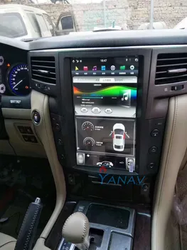 13.6 palcový Auto rádio multimediální přehrávač HD Vertikální obrazovky Pro-LEXUS LX570 2007-Android Tesla styl car audio video přehrávač