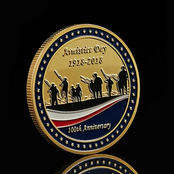 1918-2018 druhé světové VÁLKY USA pamětní Mince 100. Výročí Velké Pečeti Sběratelskou Token NÁS Mince