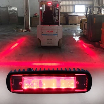 1KS 6 PALCŮ 10-60V 30W Modrá / Červená Zóna Paprsek LED Vysokozdvižný vozík Forktruck Red Danger Zone LED Vysokozdvižný vozík Varování Light Zóny Bezpečnostní Světla