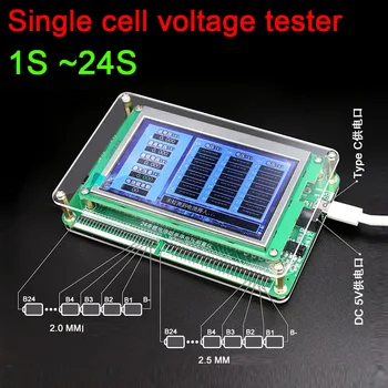 1S ~ 24 lithiové baterie jediné buňky zkoušečka napětí měření identifikovat řetězec číslo 3.2 V, 2,2 V, 3.7 V, Lifepo4 Li-Ion LTO