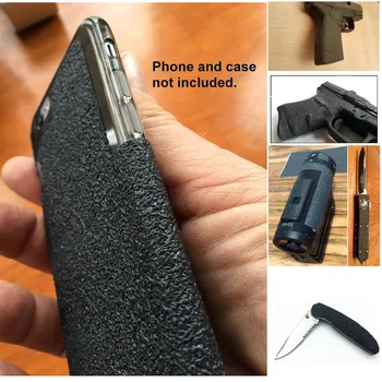 1ks Rukojeti Materiál Listu Černou Texturou Gumový Grip Páska vhodná pro Zbraně, Mobilní Telefony, Kamery, Nože Nástroje