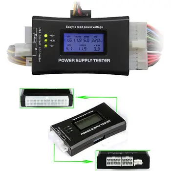 20+4 Pin Napájení LCD Tester pro ATX, ITX, BTX, PCI-E, SATA, HDD
