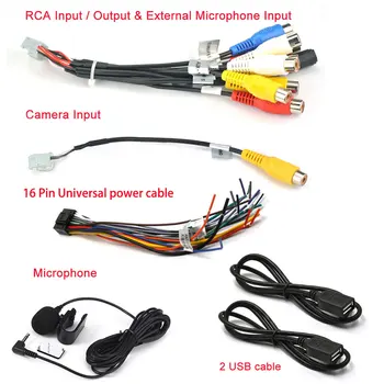 20 Pin Konektor RCA Výstup Drátu Aux-in Adaptér Kabel Cam Mic Vstup S LEXXSON / Rytmus / EZNOETRONICS / Panlelo autorádia