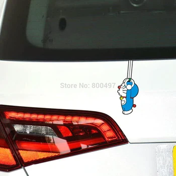 20 x Nejnovější Doraemon Ruku Kroužky Auto Obtisk Kreslený Auto Nálepka Okno Auta Nárazníku Nálepku Kreativní Vzor Vinyl