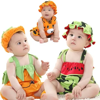 2018 nové Halloween dítě kostým dýně bavlna sada oblečení baby kombinézu kojenecké batole děti chlapci dívky oblečení