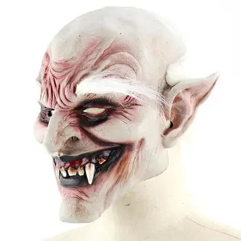2019 Nový Kostým pro Dospělé Horn Maska White-browed Starý Démon Halloween Horor Ďábel Maska Strašidelný Dům Evil Vrah Dropshipping