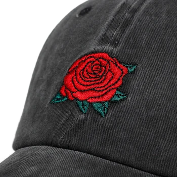 2019 nové Promyje růže vyšívané baseball cap bavlna hip hop čepice pánské a dámské módy táta klobouky, nastavitelný čepice venkovní