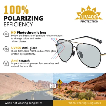 2020 Nový Ultralight Paměť Kovové sluneční Brýle Muži Polarizované Samozabarvovací Letectví Řidičské Sluneční Brýle, Ženy zonnebril heren UV400