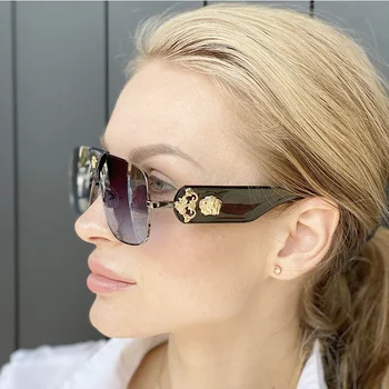 2020 Náměstí Sluneční Brýle, Ženy Značky Luxusní Módní Dámské Muži Odstíny Sluneční Brýle Vintage Brýle Trendy Oculos De Sol Gafas