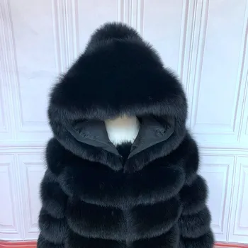 2020 Skutečný Kožich Přírodní kožešina přírodní jacket ladies real fox kožešiny bunda dámská originální fox kožešiny bunda