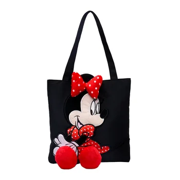 2021 Disney Mickey Mouse Trend Kabelky Ležérní Barevné taška mickey Minnie přenosnou plátěnou tašku pouta, batoh Žena Školní Tašky