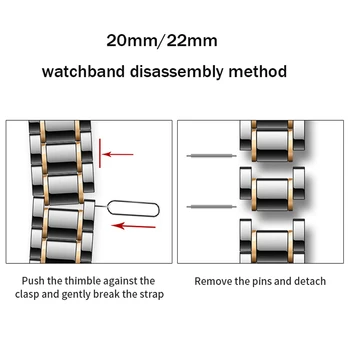 20mm 22mm Keramické Hodinky kapela Popruh pro hodinky Rolex series hodinky WatchBand Rychlé Uvolnění Nastavitelná velikost Náhradní náramek popruh