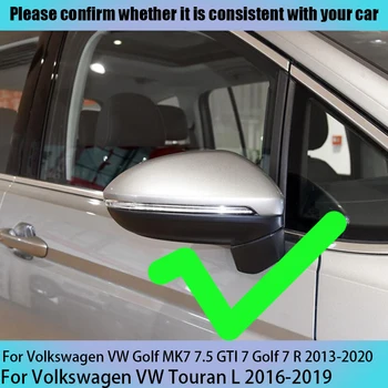 2ks Boční Upravený Shell pro Volkswagen VW Golf 7 R MK7 7.5 GTI 2013-20 Touran L 2016-19 Uhlíkových Vláken Vzor Zrcadlo Kryt Čepice
