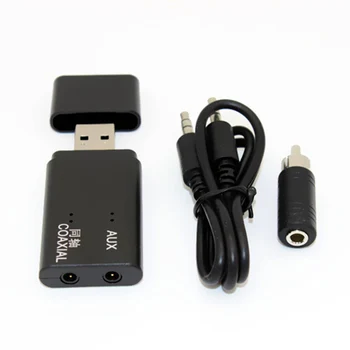 3,5 mm AUX Koaxiální TX11-C Bluetooth 5.0 + EDR Audio Vysílač, Podpora 3,5 mm AUX Koaxiální USBC
