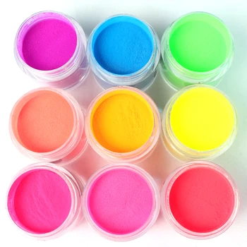3 Boxy Akrylové Nehty Prášek Nail Dodávky Pro Profesionály Neonový Pigment Crystal Polymer Prodloužení Nehtů Gel Nail Art Dekorace