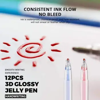 3D Lesklé Želé Inkoustové Pero v Pořádku-Gel-Pen Extra Kanceláře-Nabídka Dárkové Podpis Propagační Quick-Dry Školy Kapalina Office Fast-Dry Příkaz