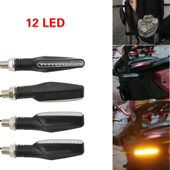 4 KS Univerzální rcycle Příslušenství Flexibilní LED blinkr Ukazatel Amber Světla pro BMW Kawasaki YAMAHA TMAX Harley