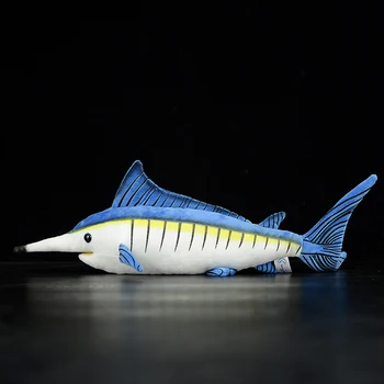 46cm Blue Marlin Makaira nigricans Realistické Plněné Plyšové Hračky Reálném Životě Měkkých Mořských Živočichů, Ryb Simulace Panenky Pro Děti Dárek