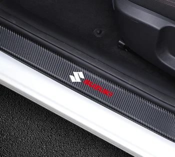 4KS Auto Práh Obtisky Kryt Práh Dveří Carbon Fiber Nálepka pro Pro Suzuki Swift, SX4 Vitara Jimny S-CROSS Auto Příslušenství