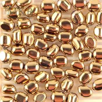 5-8mm Nepravidelný Přírodní Kámen Korálky Zlaté, Pozlacené, Hematit, Čipy Korálky Pro Výrobu Šperků DIY Náramek, Náhrdelník Wholesale15