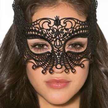 5 Ks /Lot Halloween Cosplay A Party Krajky Oční Maska Sexy Lady Výřez Oční Maska Na Maškarní Party, Maškarní Kostým