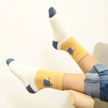 5 Párů/Lot Bavlněné Ponožky pro děti Děti Chlapci Dívky Zima Podzim Jaro Nosit Multi Barevné Módní Sportovní Ležérní Ponožky Dětské Děti