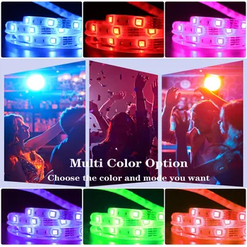 5M LED pásek s Dálkovým ovládáním Vnitřní Osvětlení Vodotěsné LED Girlanda Světla Music Sync Dimmer Band Světelný 12V DC Neon Proužky
