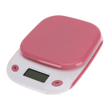 5kg/1g Digitální Kuchyňská váha Přenosný LCD Podsvícení Displeje Růžové Váhy Šperky Kuchyň Potravin Měřítku Vážení Rovnováhu Nástroj
